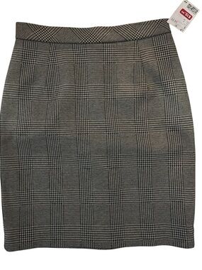 Black & White Glen Plaid Pencil Skirt